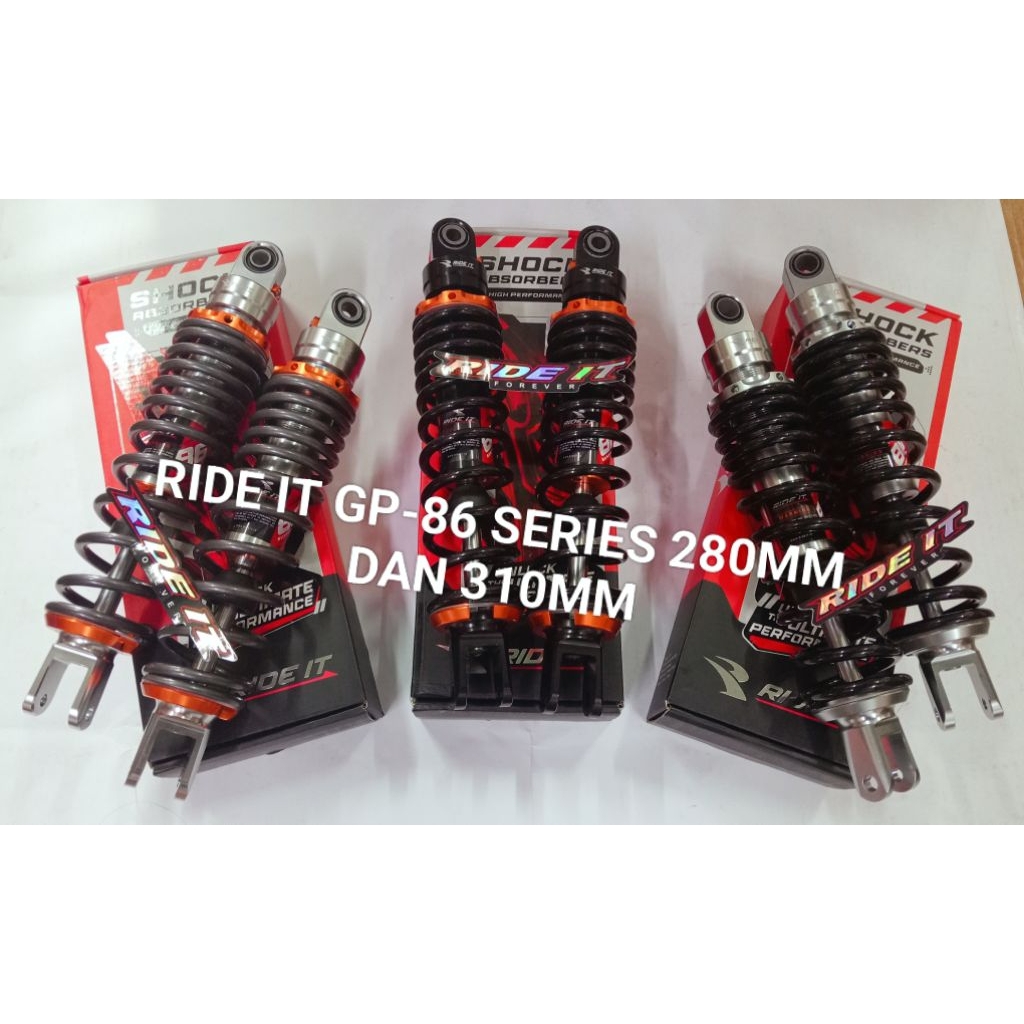 SHOCK SHOK BELAKANG RIDE IT GP-86 CNC SERIES 280MM DAN 310MM AEROX OLD 155/AEROX NEW 155/NMAX NEW 15