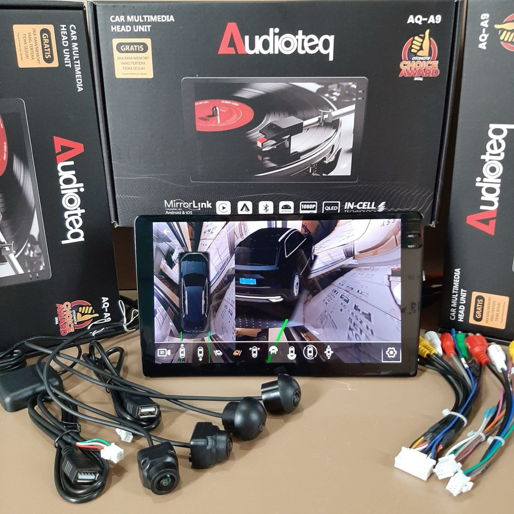 HEAD UNIT ANDROID AUDIOTEQ RAM 4 GB 9 INCH / 10 INCH ANDROID AUDIOTEQ SUPORT 360 CAMERA