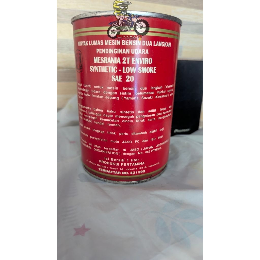 Oli samping  2tak mesran Enviro kuda laut 1liter