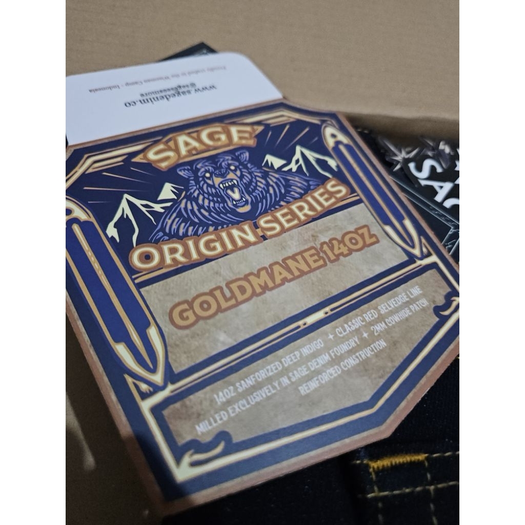 Sage Denim Selvedge 14oz Slim Straight