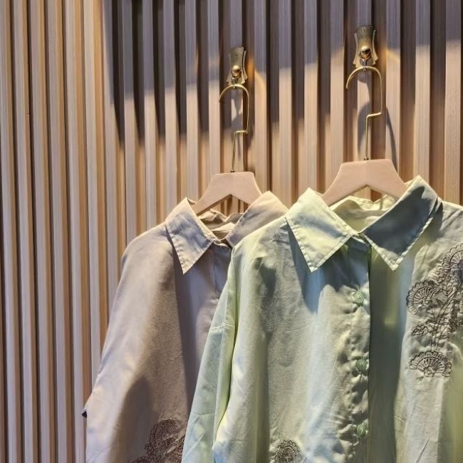 ANELE - Sidney Shirt | Kemeja Poplin Bangkok Wanita Bordir Premium