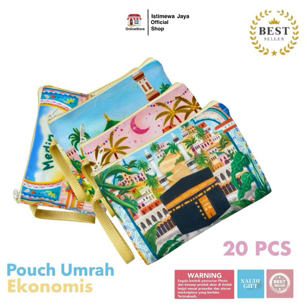 Pouch oleh-oleh umroh dan haji aesthetic / tas oleh-oleh umroh / Tas oleh-oleh haji / Hadiah umroh /