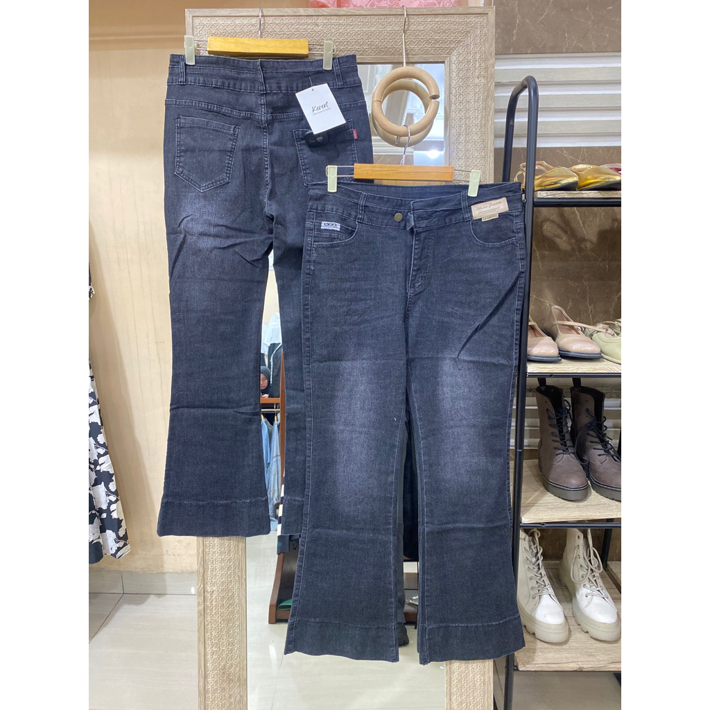 CELANA JEANS WANITA CUTBRAY ABU ABU ROKOK