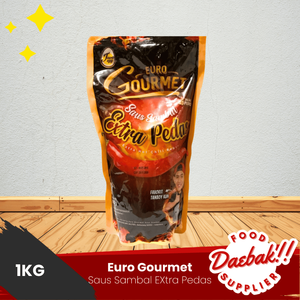 Euro Gourmet Saus Extra Pedas 1kg | Gourmet Extra Pedas HALAL