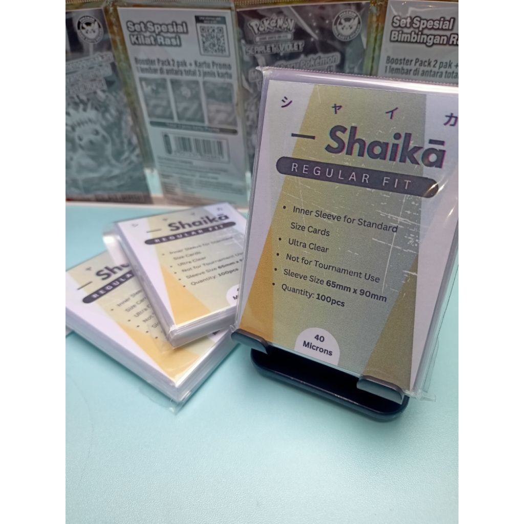 Batch #109 Shaikā Plastik OPP Inner Sleeve Pelindung Kartu Pokemon atau Photocard Ukuran 65mm x 90mm