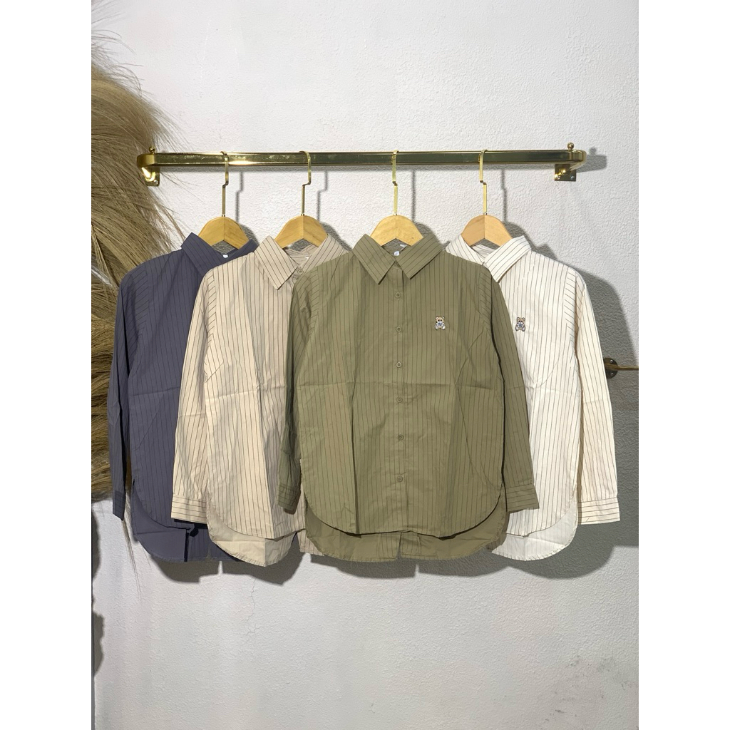 kemeja import boneka salur wanita dewasa