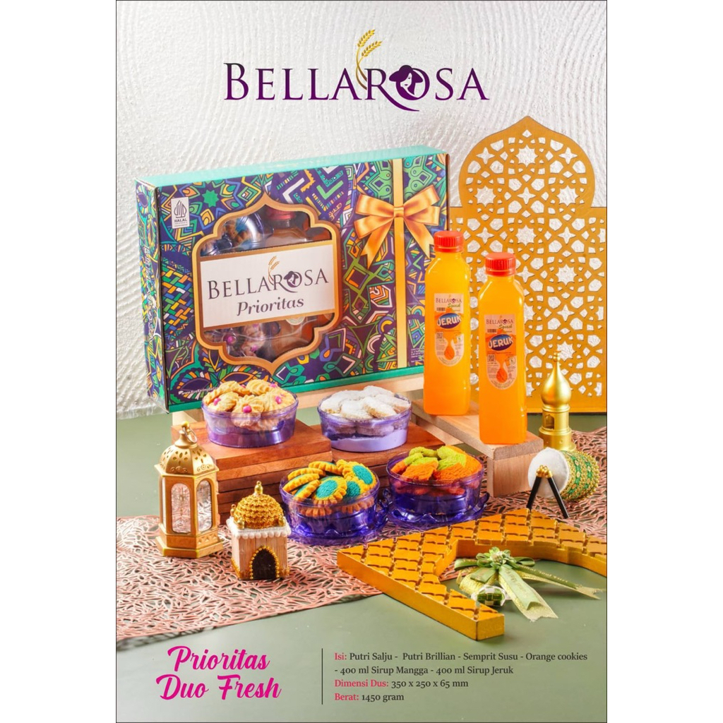 Bellarosa Prioritas Duo Fresh - bellarosa kue kering - bellarosa sirup - bellarosa paket hampers leb