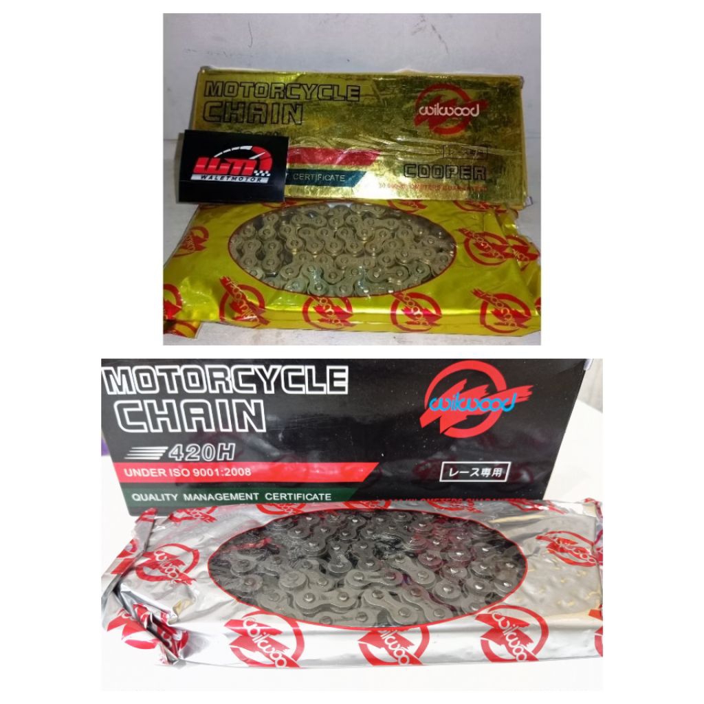 Rantai 420H-108L Gold & Hitam Vega ZR Wilwood Rantai Wilwood Gold & Hitam