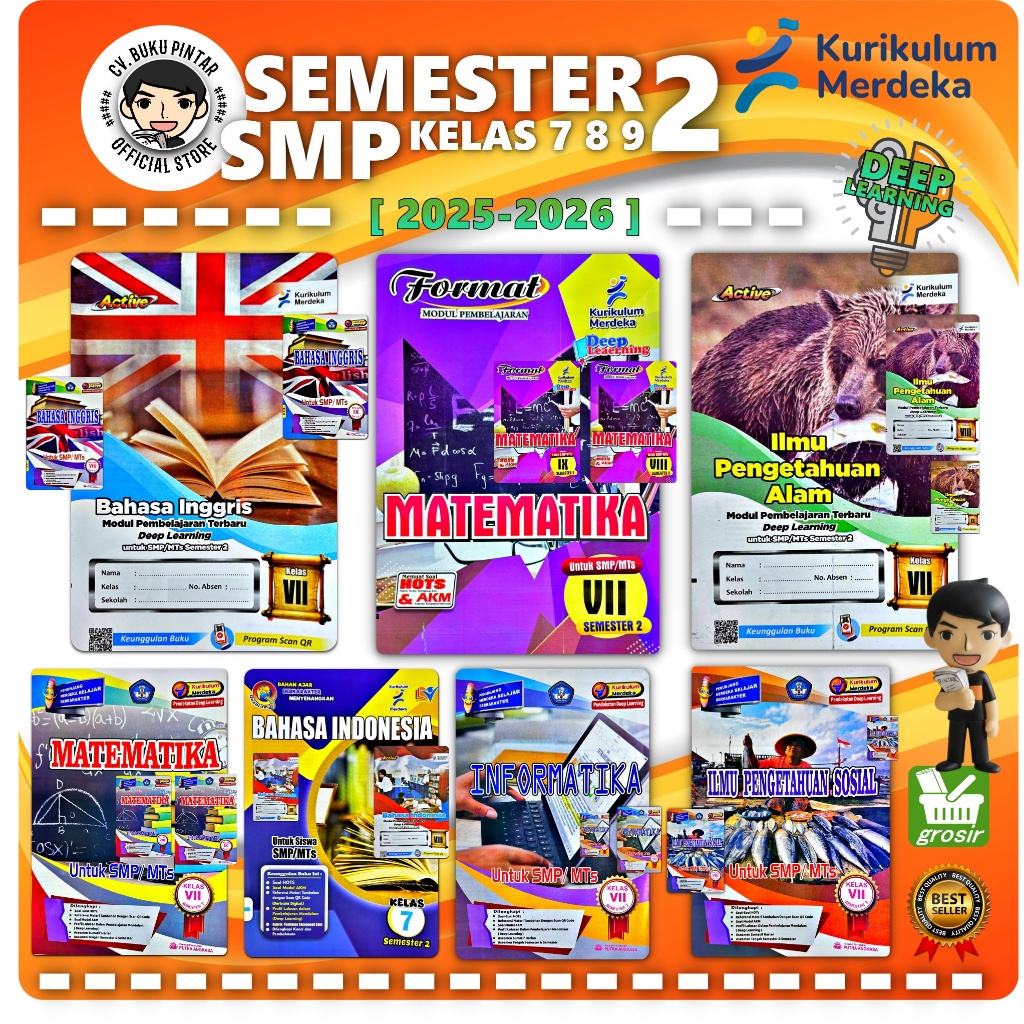 BUKU LKS SMP KELAS 7 8 9 SEMESTER 2 KURIKULUM MERDEKA DEEP LEARNING 2025-2026 | PUTRA ANGKASA | LKS 