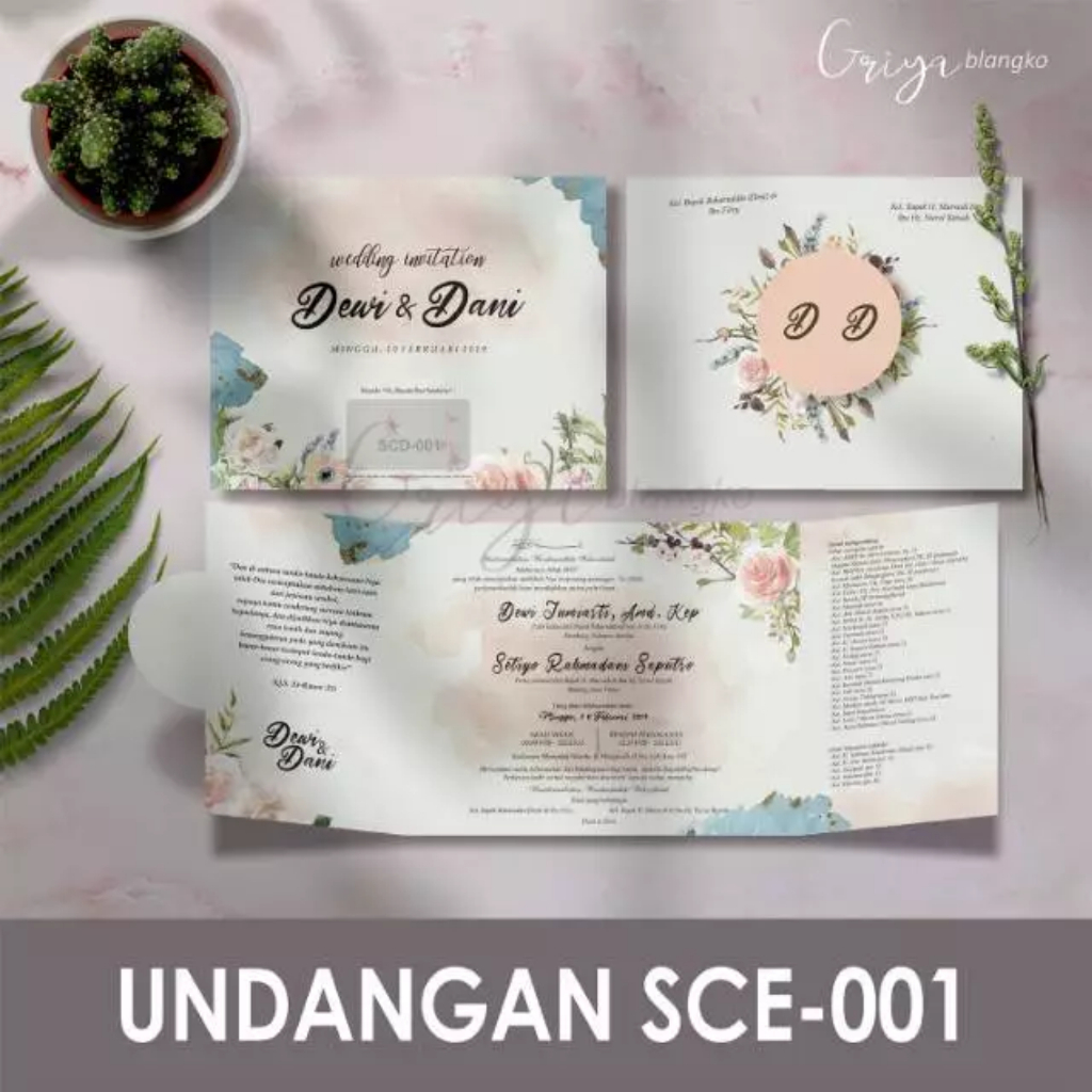 SCE-001 BLANKO Undangan Pernikahan GRIYA BLANGKO