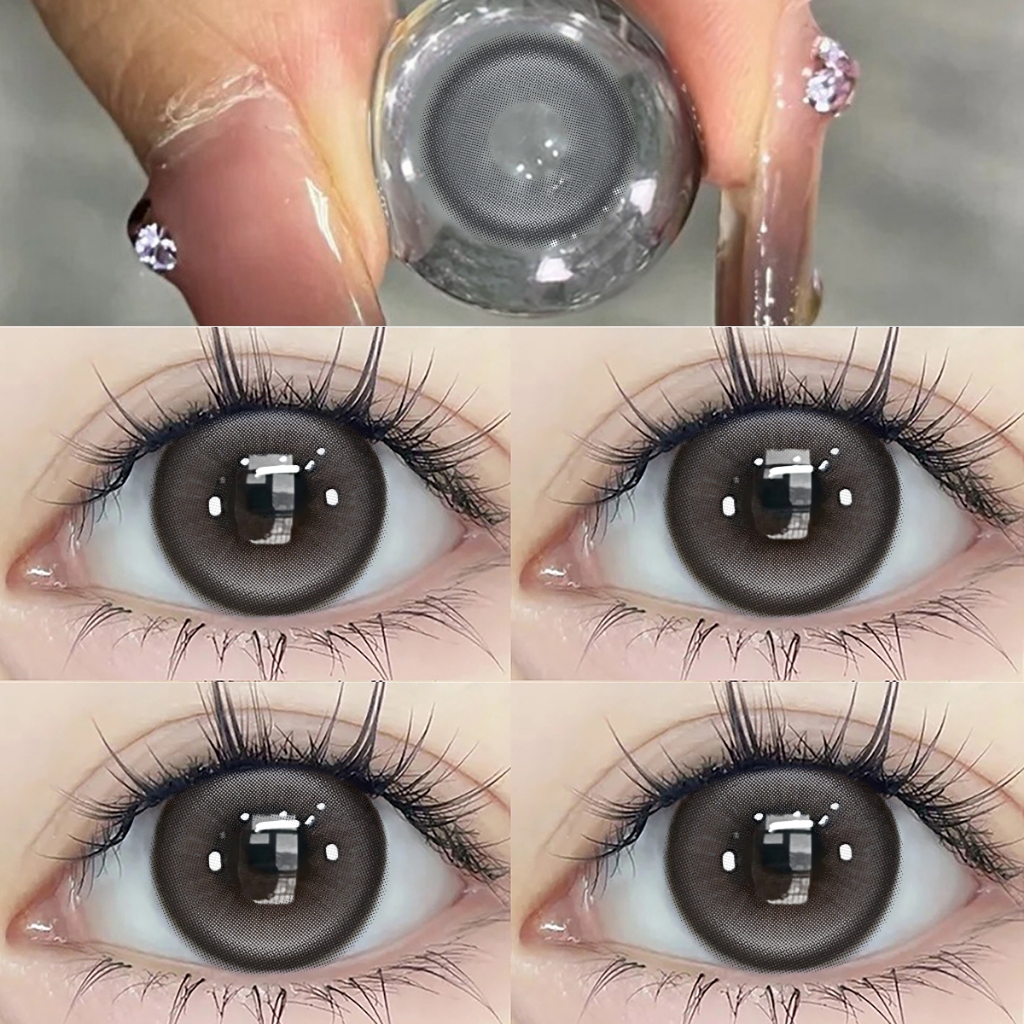 (COD)Sepasang lensa kontak berwarna diameter 14.2MM softlens soflen mata soflen soplen murah soflen 