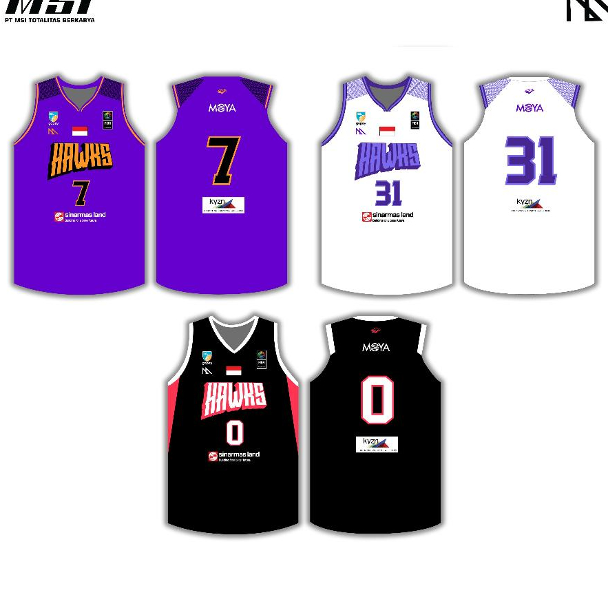 Jersey Basket MSI - Tangerang Hawks Official Match Jersey 2025