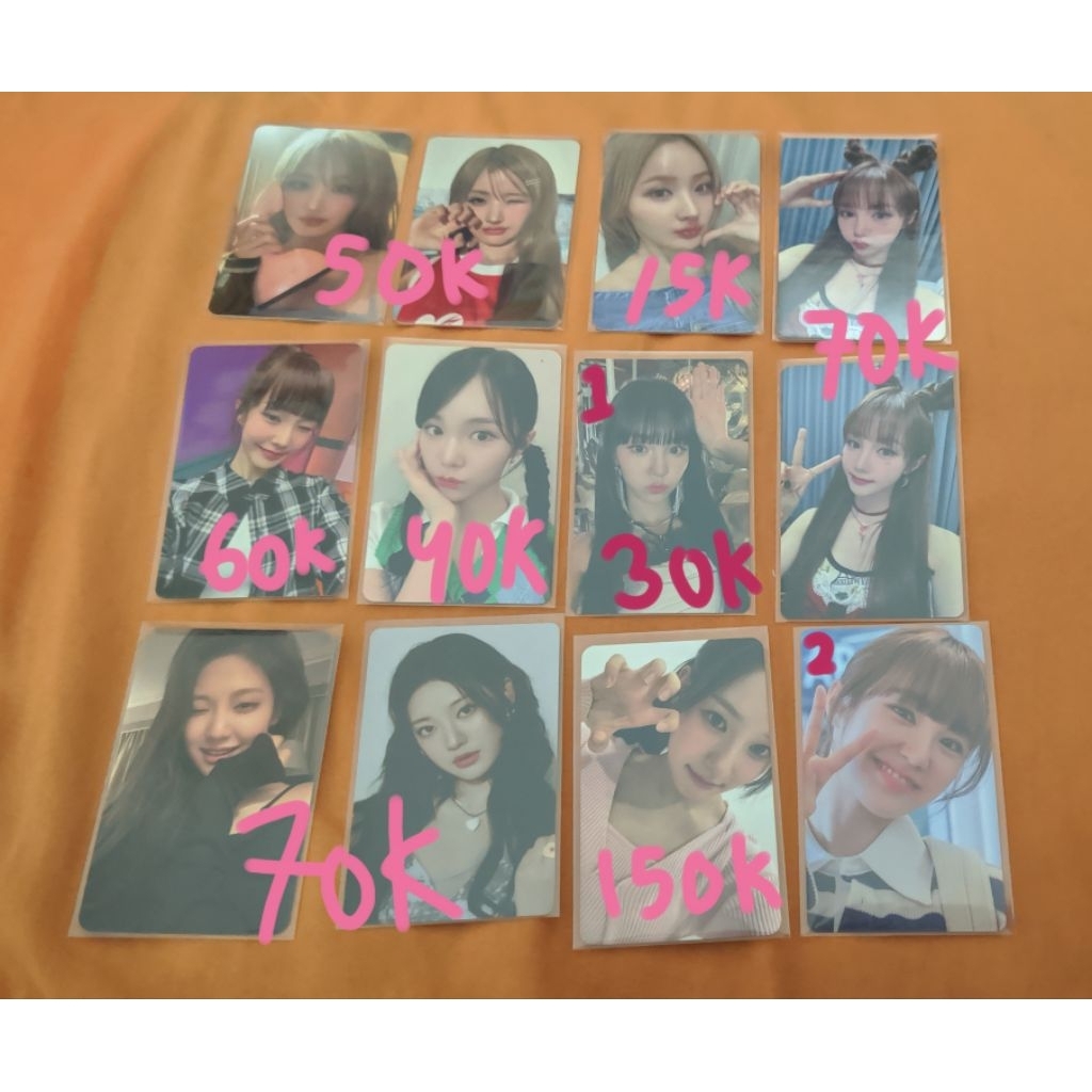 photocard official belle kiss of life/kiof, nana wooah/wooah, ningning aespa, ryu sarang izna