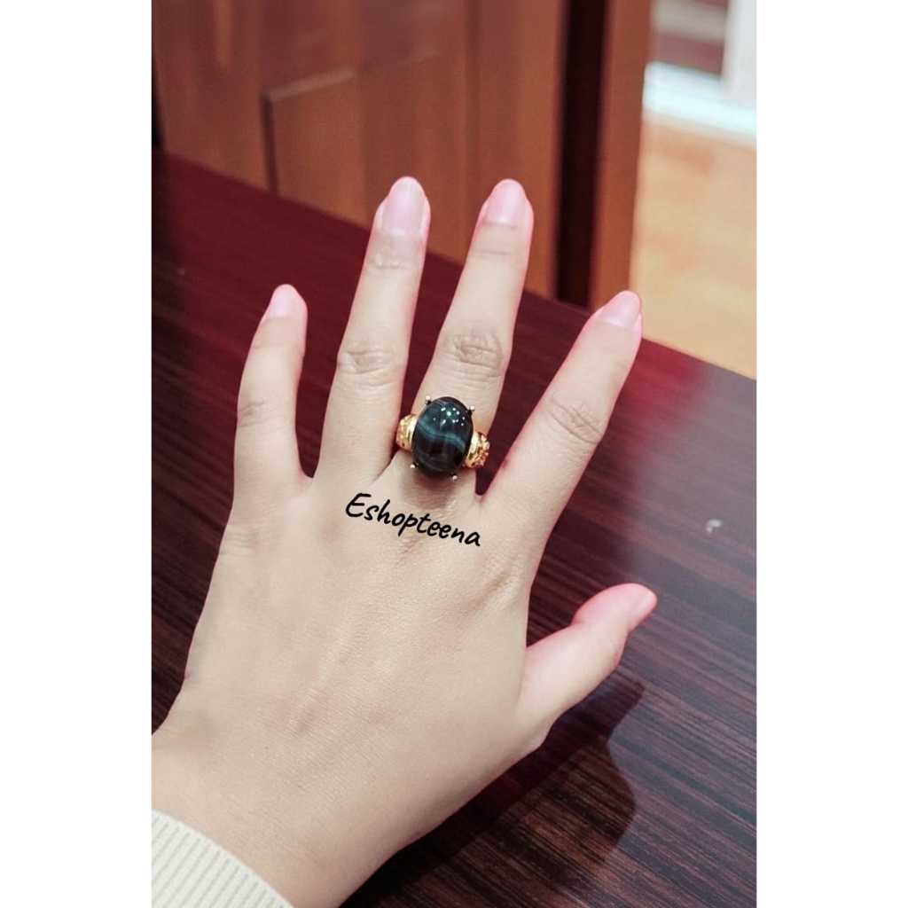 C03#2 cincin xuping emas batu mata_cincin giok_cincin emas_cincin xuping_cincin batu_cincin mata_cin