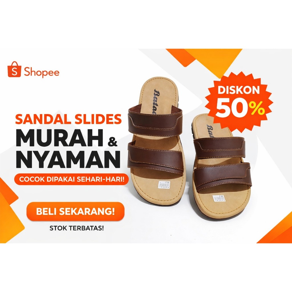 BATA - SALVADOR "Comfort Cushion" Sandal Mules Kasual Pria ukuran 39-43