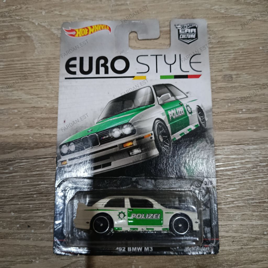 HOT WHEELS '92 BMW M3 EURO STYLE (FREE PROTECTOR)