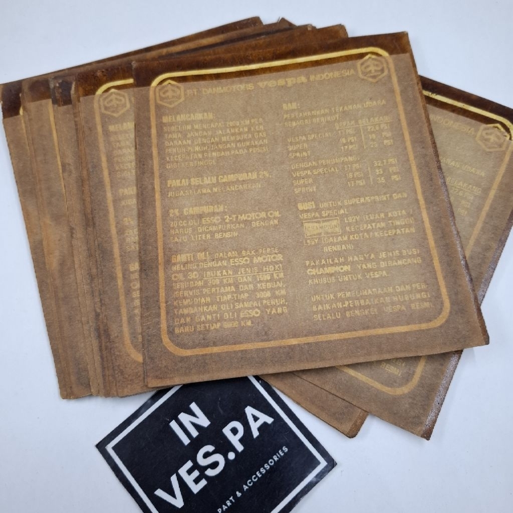 Stiker sticker air running in original nos untuk vespa super sprint ps pts special