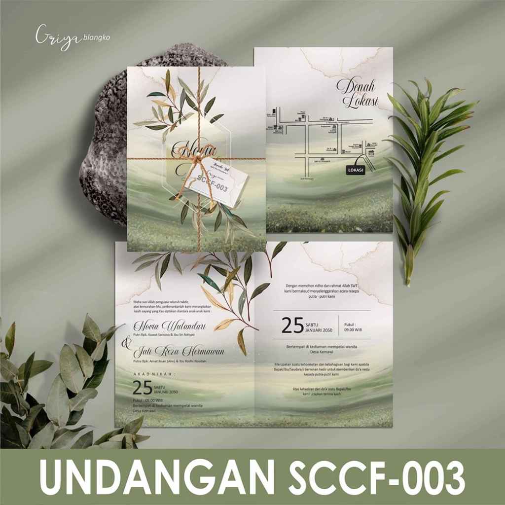SCCF-003 GRIYA CARD | UNDANGAN BLANKO MURAH | Blangko Undangan | Griya Blangko