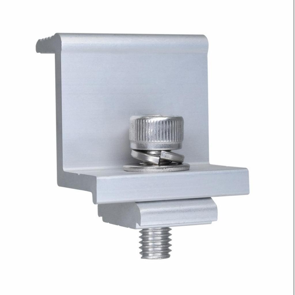 End Clamp Solar Mounting 35/40/45mm Bracket Kit Aluminium Anti Korosi Pengikat Panel Surya Solar Ene