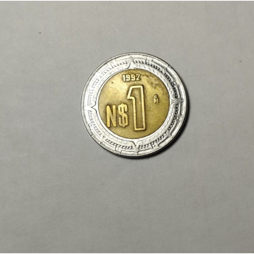 KOIN 1 PESO MEKSIKO TAHUN 1992