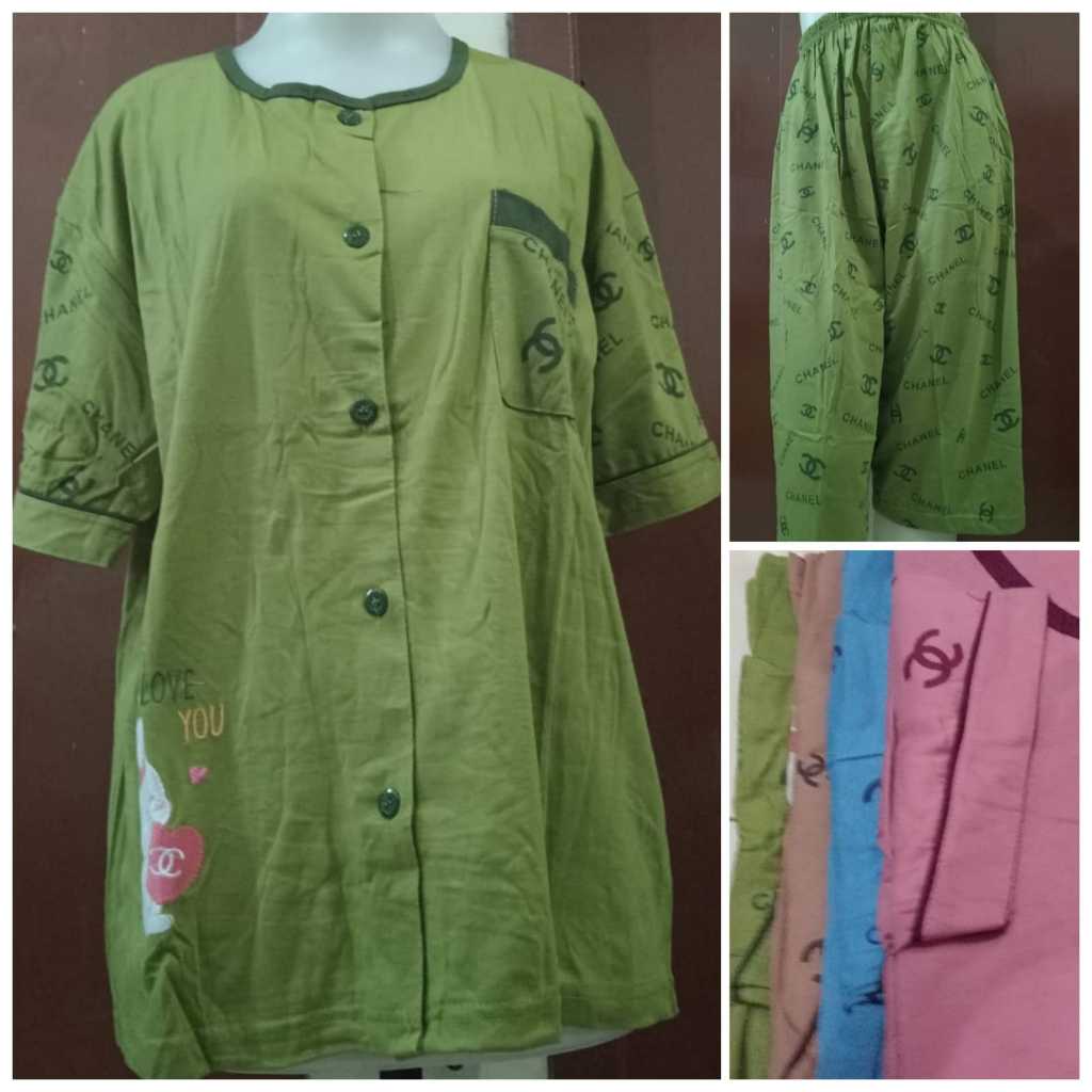Babydoll AMRO JUMBO 3/4 XXL Label PUTIH-BABYDOLL AMRO 3/4 jumbo- babydoll jumbo-piyama baju tidur ju