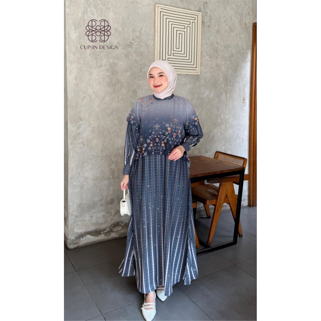 Ghinaya dress by ray cup in design /gamis ghinaya merek cup in design
