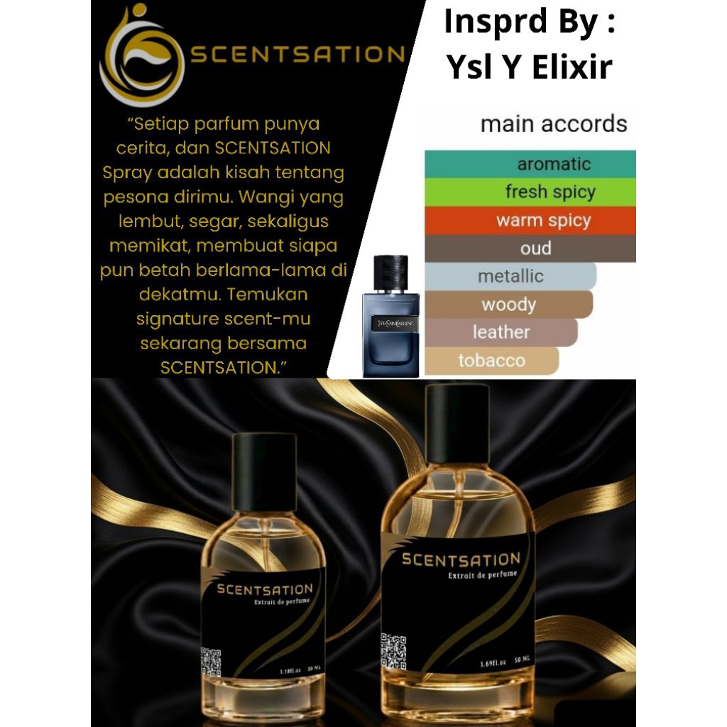SCENTSATION - Parfume spray inspired by Y Elixir man edp parfum bibit essence spray grade A perfume 