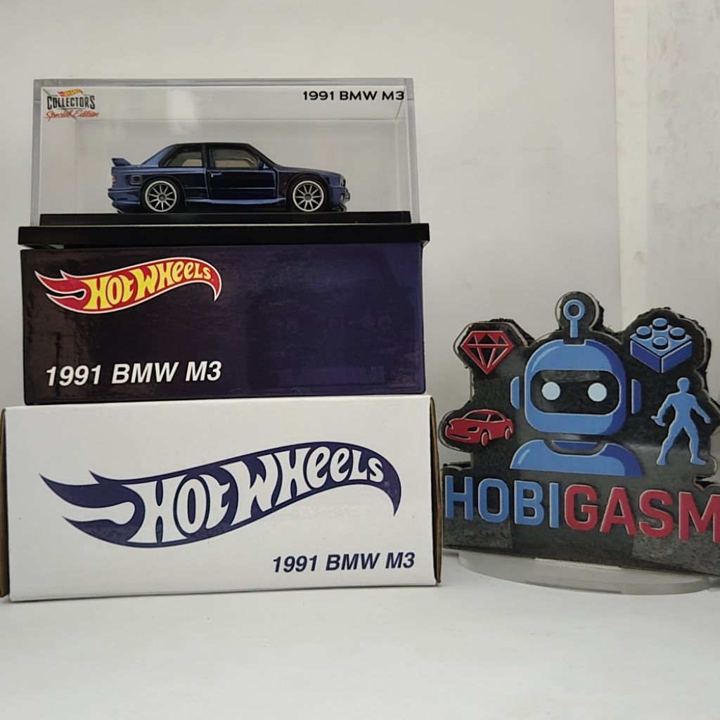 Hotwheels RLC 1991 BMW M3 | Blue Color | Red Line Club | Exclusive | Akrilik Case | Rare Item | Kole