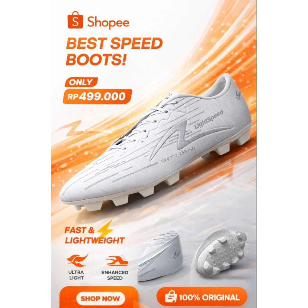 sepatu bola specs lightspeed reborn sudah dijahit sol  / sepatu bola specs reborn