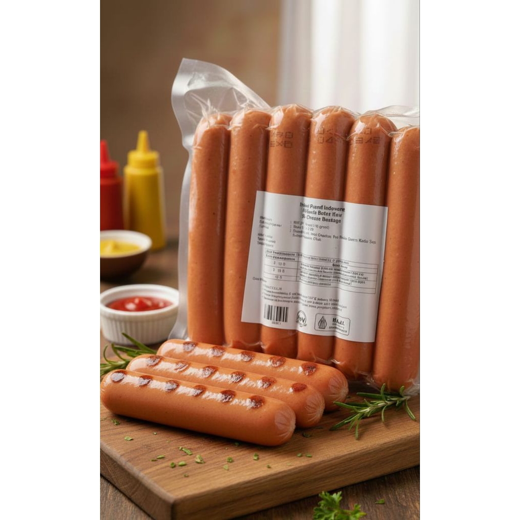 Sosis keju sapi premium Indomaret 1kg (isi 12pcs)