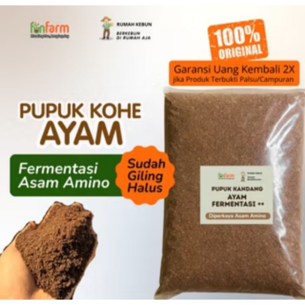pupuk kandang ayam pupuk kotoran ayam asli isi 1 kg