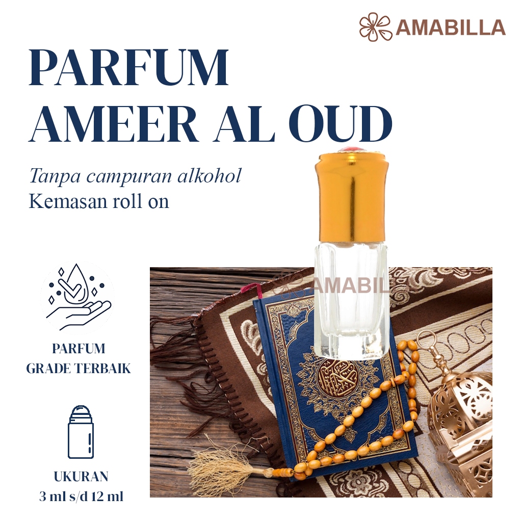 Parfum Aroma AMEER AL OUD Original Non Alkohol 3ml Parfum Original Bibit Parfum Murni AMEER AL OUD M