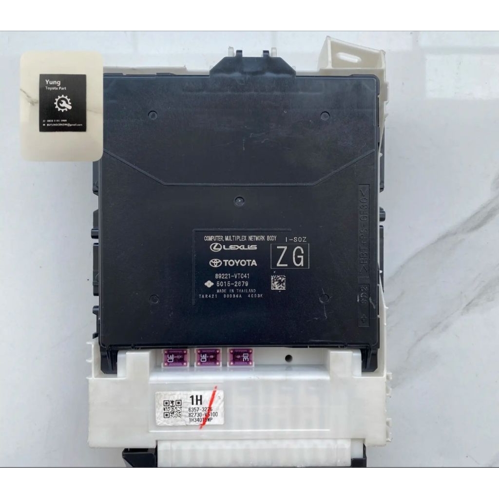 COMPUTER ASSY MULTIPLEX NETWORK BODY 89221-VT041 & BLOCK ASSY JUNCTION 82730-V5100 TOYOTA INNOVA ZEN