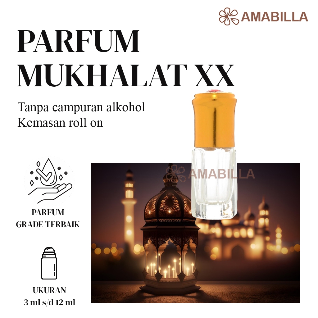 Parfum Aroma MUKHALAT XX Original Non Alkohol 3ml Parfum Original Bibit Parfum Murni MUKHALAT XX Min