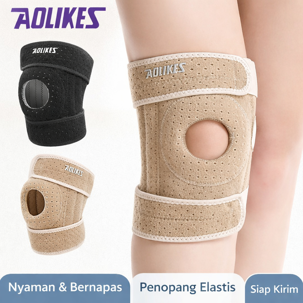 AOLIKES Knee Support Knee Pads Knee Braces Olahraga Adjustable Breathable