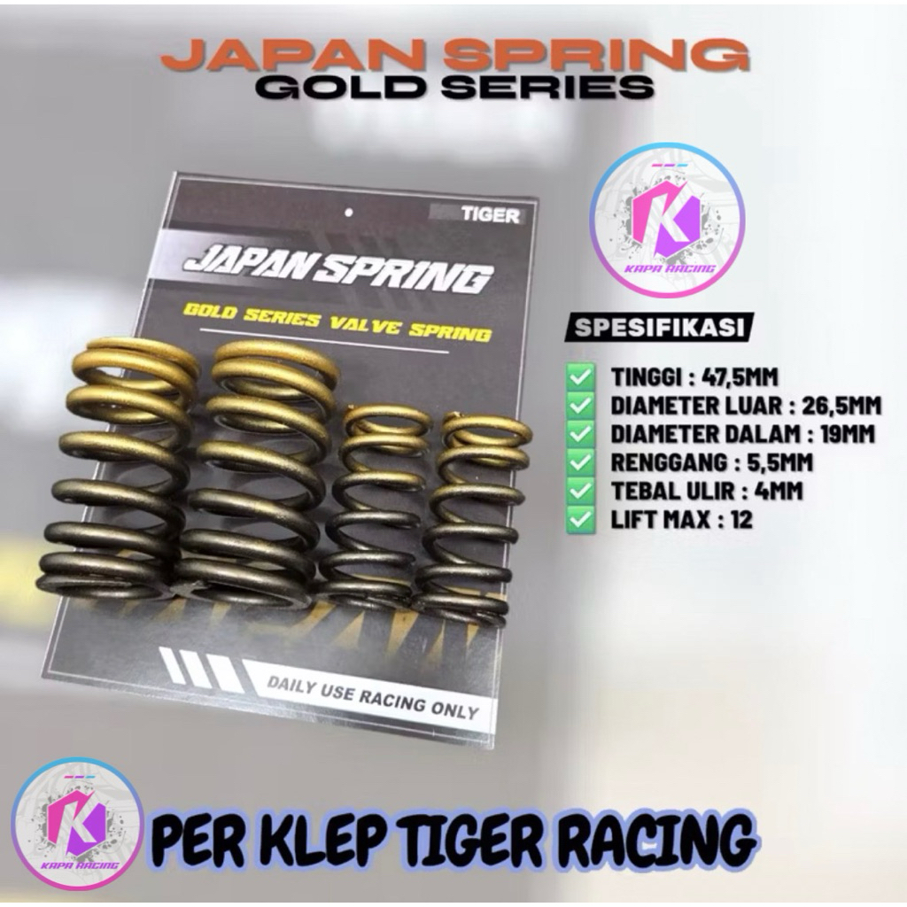 Per Klep Tiger Japan Spring Per Klep Tiger Racing Kapa Racing