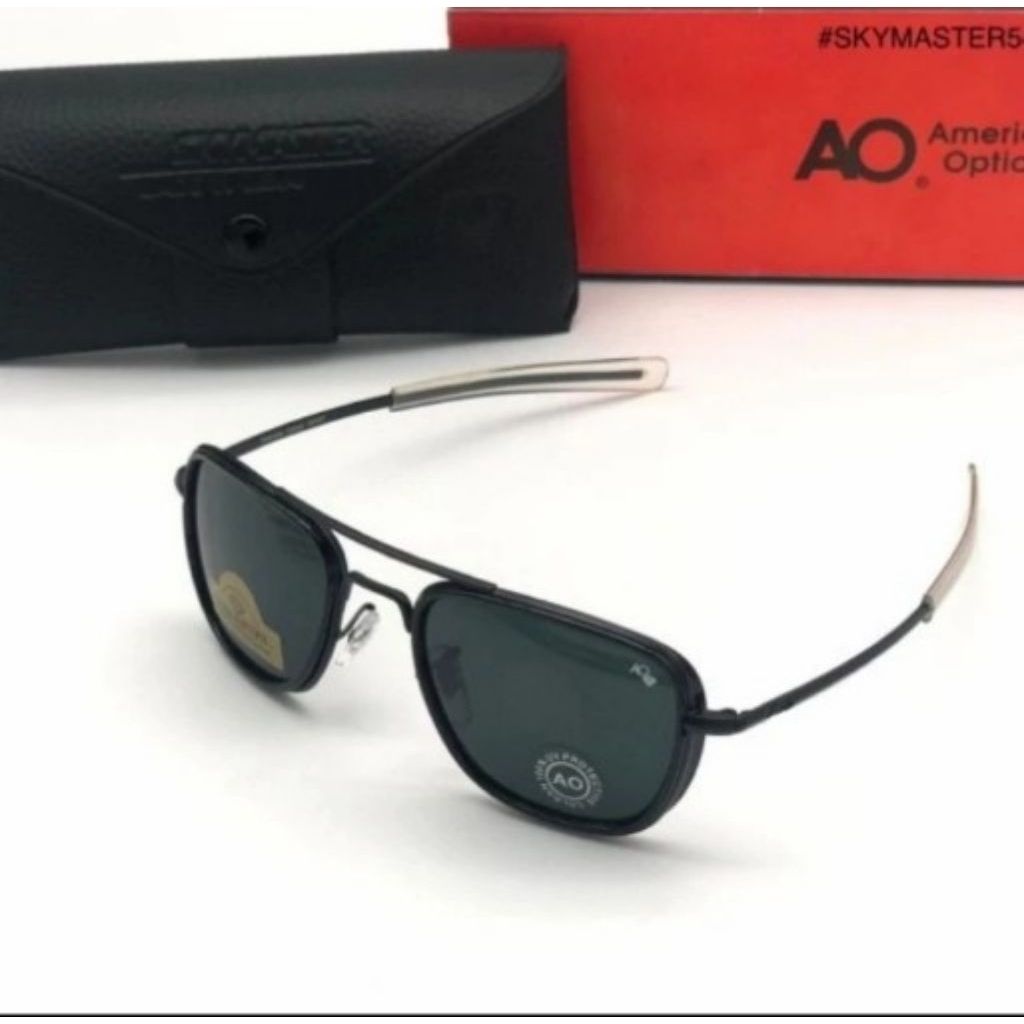 KACAMATA FASHION AO 54 KARET SKY MASTER COWOK/CEWEK-BLACK