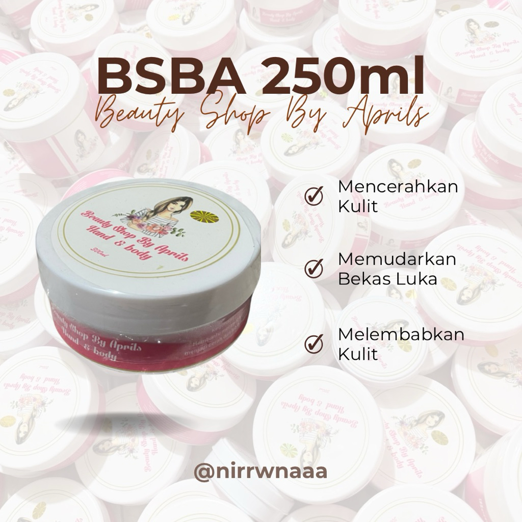 Body Lotion BSBA 250ml OR 100% TERSEGEL  (free gift random) beauty shop by aprilsI