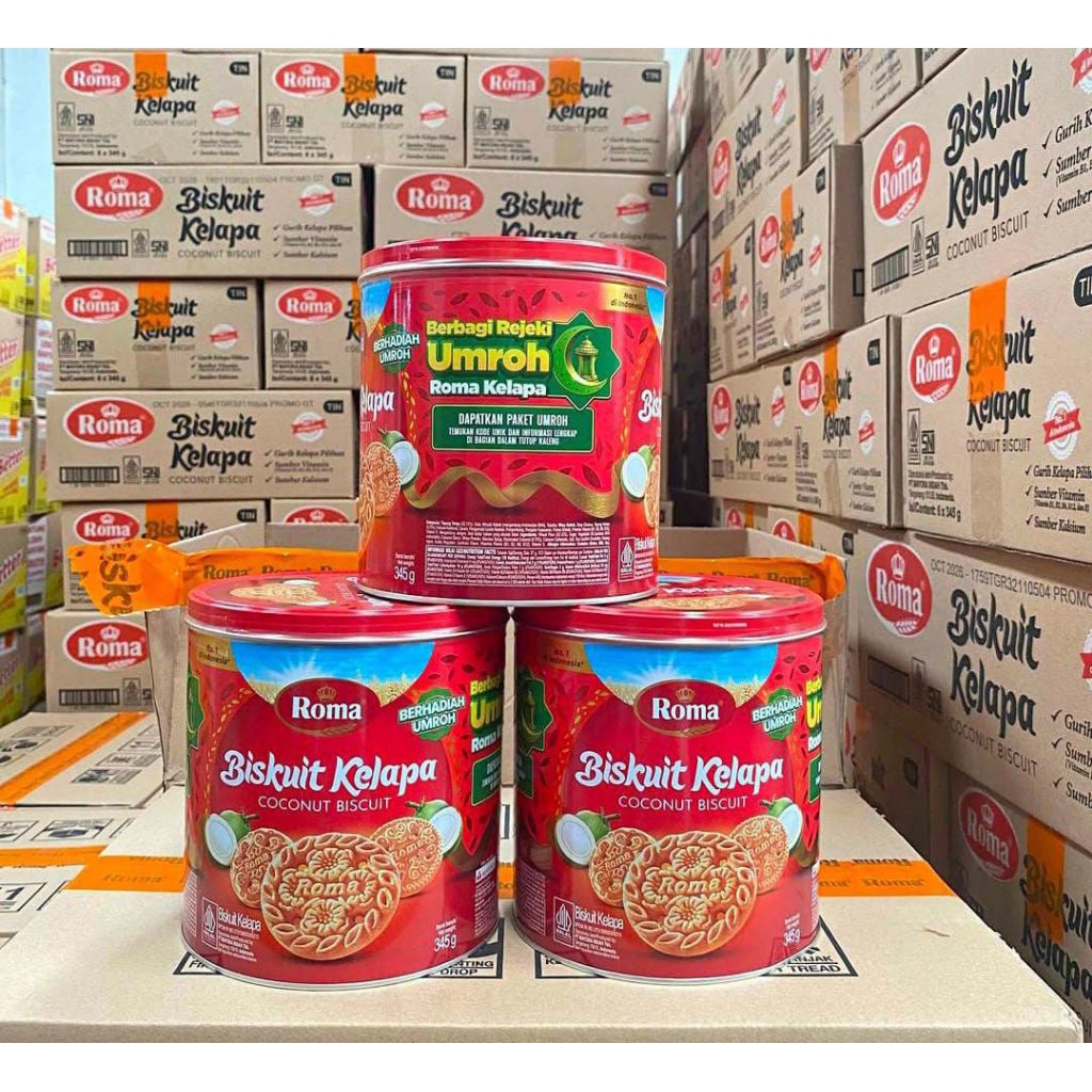 Roma biskuit kelapa kaleng
