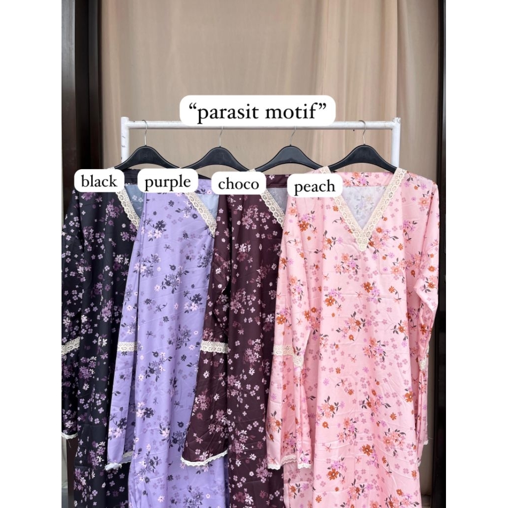 Mukena abaya minipouch parasit motif