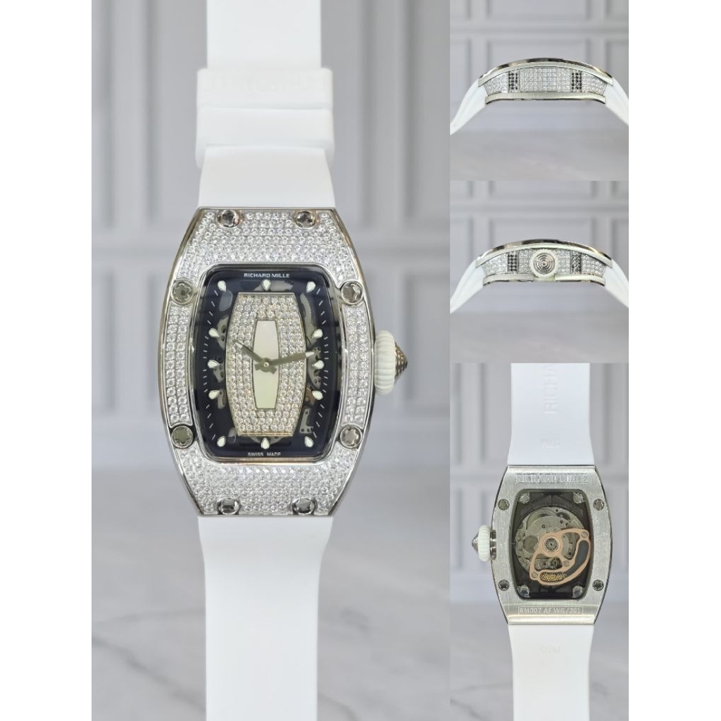 JAM TANGAN CEWEK RM 007 FULL DIAMOND AUTOMATIC CLONE 1.1