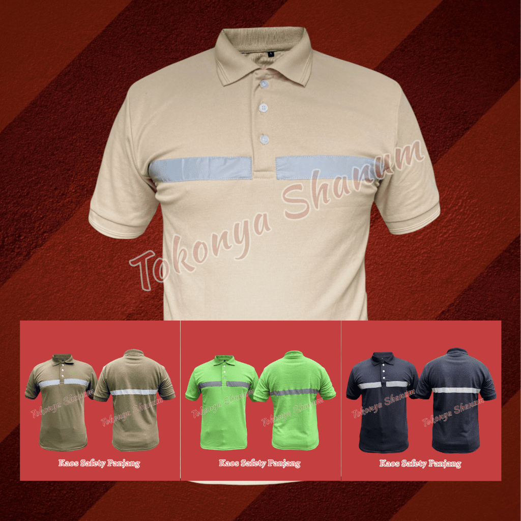 Kaos Polo Safety Pendek- Kaos proyek - Kaos Lapangan