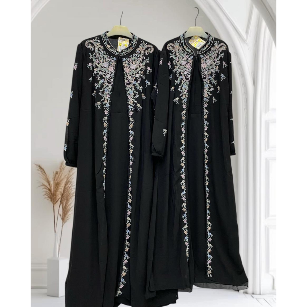 KEN ABAYA - Set Abaya Couple ibu dan anak bordir | Gamis Abaya