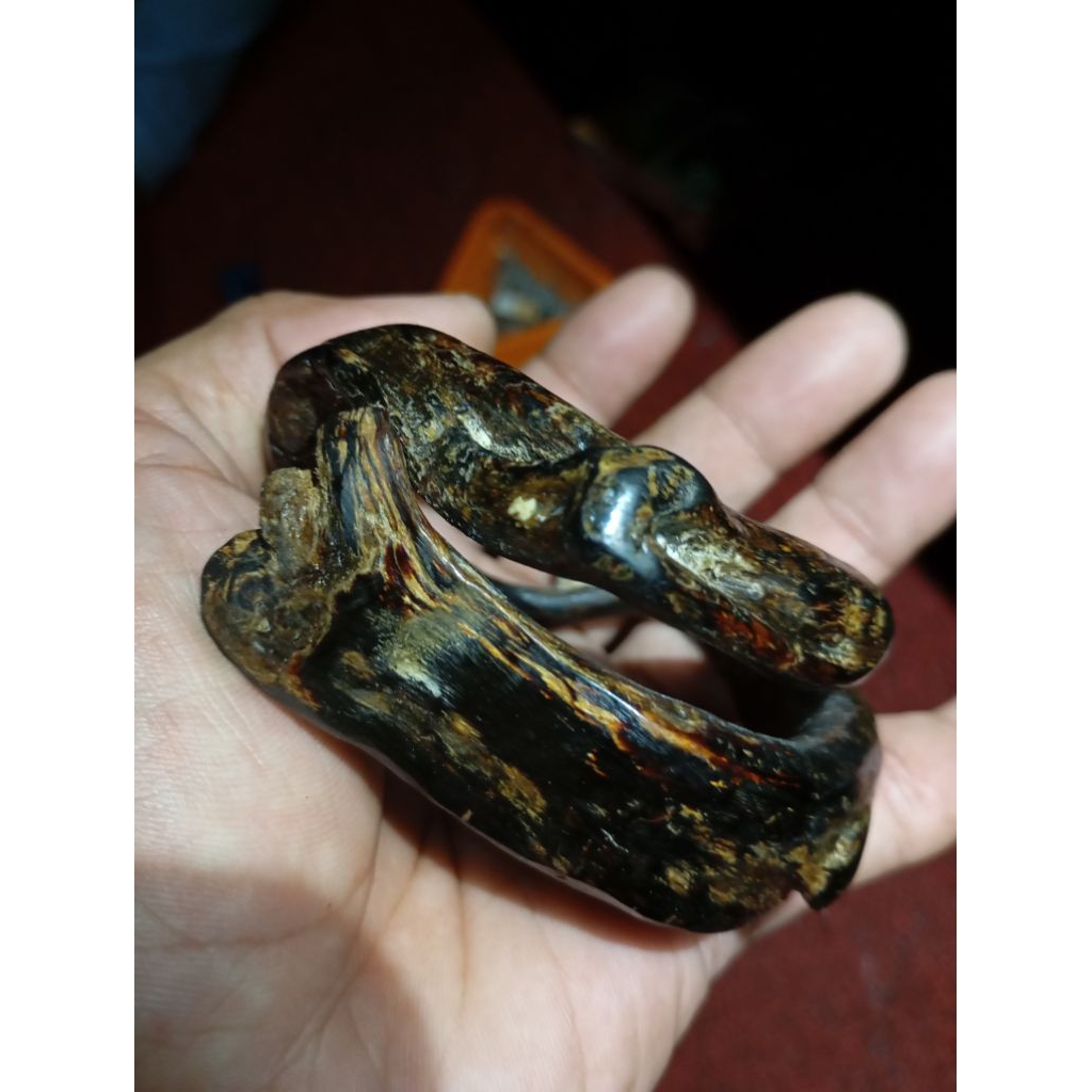 gelang akar bahar merah bercombong size besar