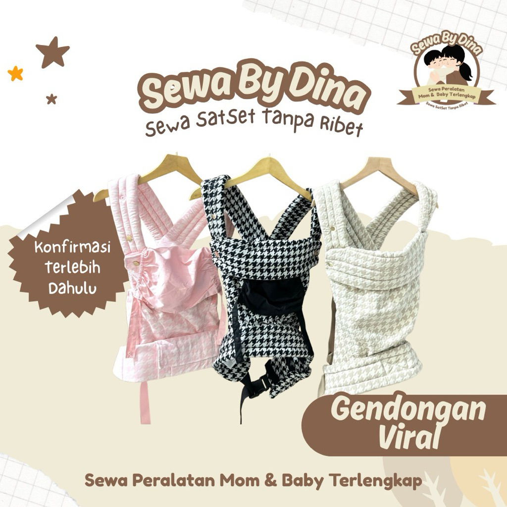 SEWA GENDONGAN VIRAL gendongan baby M-Shape SSC Premium