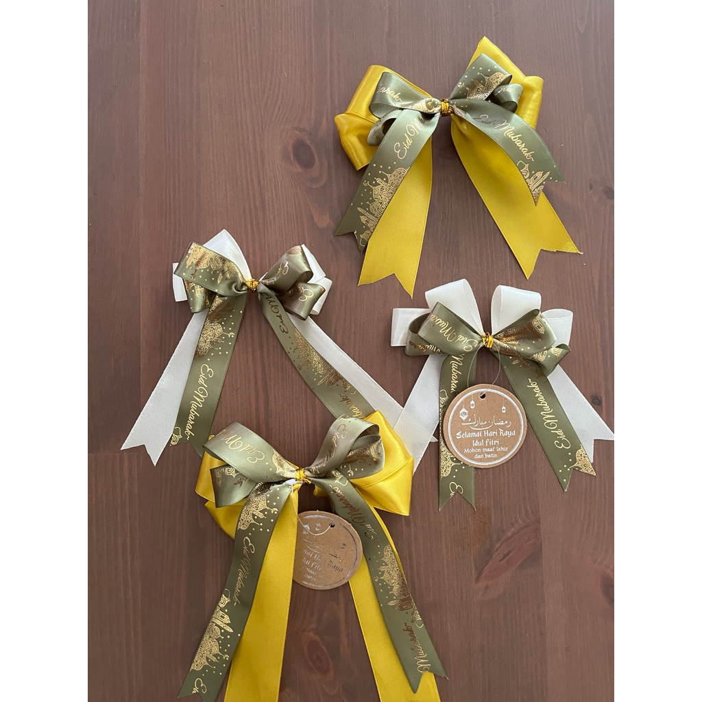 READY STOCK Pita Ribbon Idul Fitri Eid Mubarak