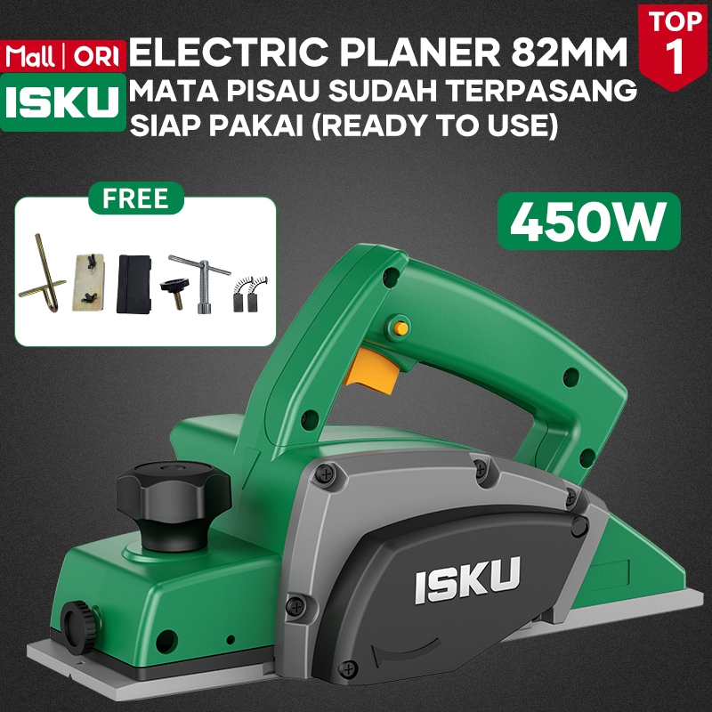 ISKU Mesin Serut Pasah Ketam Kayu Electric Planer 82mm Paket Kombo Gergaji Circular Saw Potong Sirke