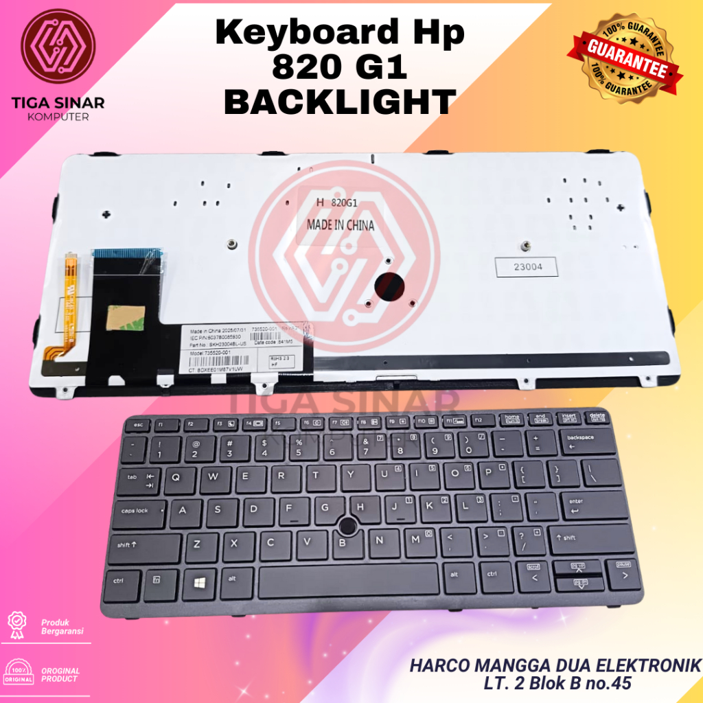 KEYBOARD HP ELITEBOOK 820 G1 820-G2 820-G1 820-G2 720 G1 720 G2 725 G1BACKLIGHT