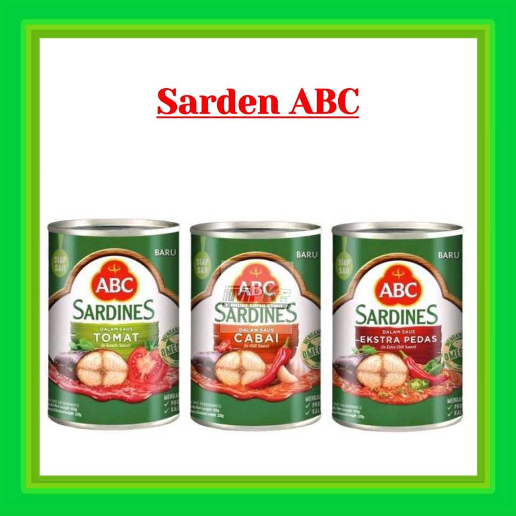 Sarden ABC 155g,Sarden ABC kaleng Dengan Berbagi Varian