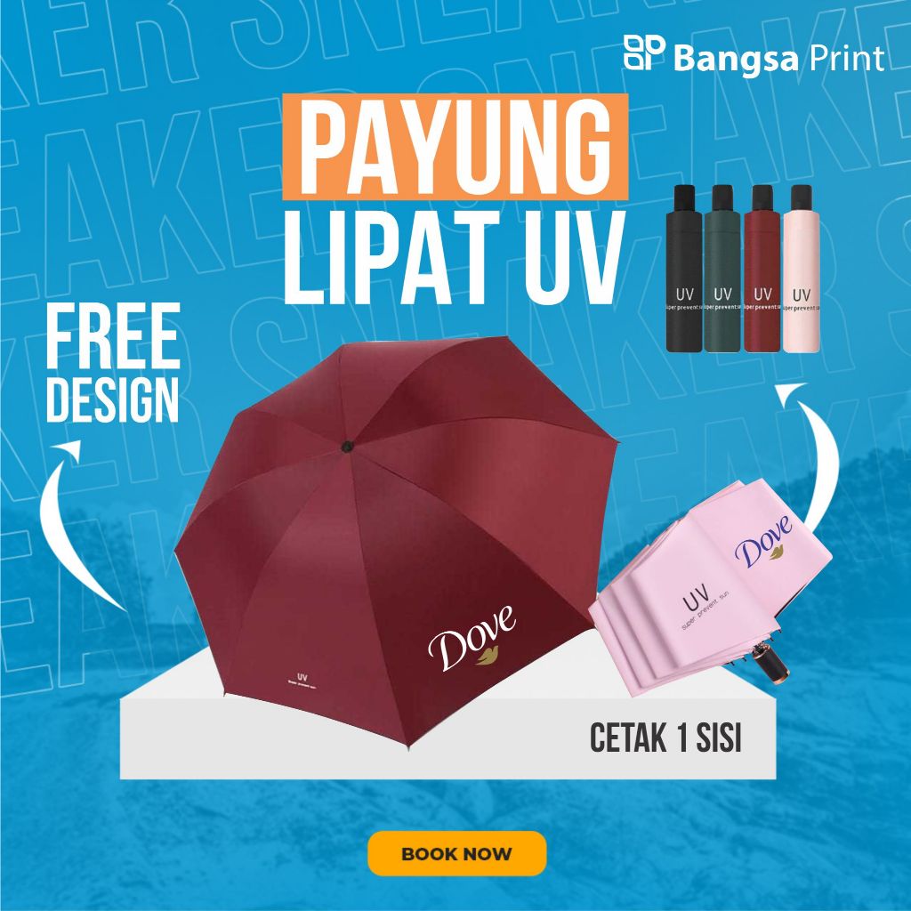 Payung Custom/ Payung UV Otomatis/Payung Lipat Anti UV /Payung Lipat Custom/Payung Lipat Tipe Otomat